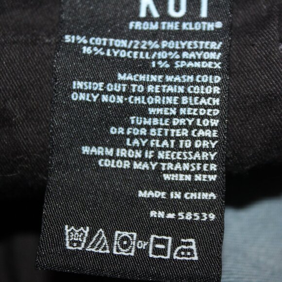 KUT FROM THE KLOTH Mid Rise Dark Wash Skinny Denim Jeans Plus Sz 14 - Picture 9 of 10